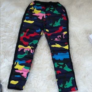 Camo puffer pant